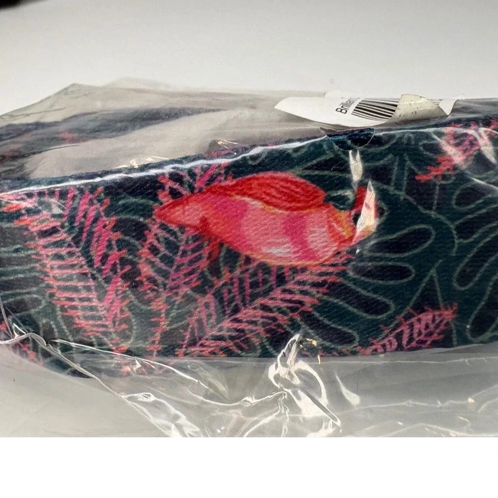 Vera Bradley Retired Brilliant Canopy Birdies Navy Wide Lanyard NWT  ID Badge
